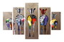 Wallity Cuadro Decorativo ST283 de 5 Piezas Multicolor